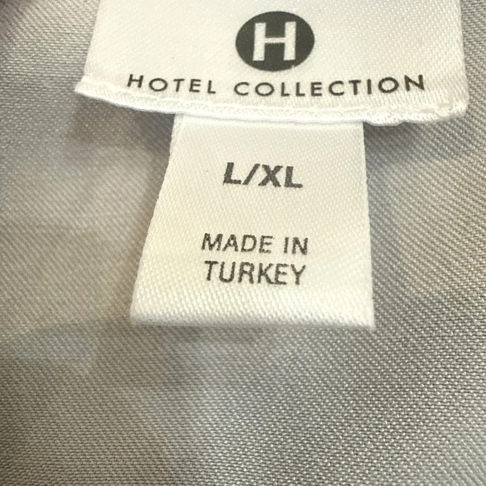 Hotel Collection Kimono Style Silky‎ Satin Robe L/XL Silver Gray Spa Lounge